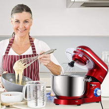 Load image into Gallery viewer, Aucma Stand Mixer,6.5-QT 660W 6-Speed Tilt-Head Food Mixer, Kitchen Electric Mixer with Dough Hook, Wire Whip &amp; Beater 2 Layer Red Painting (6.5QT, Red)
